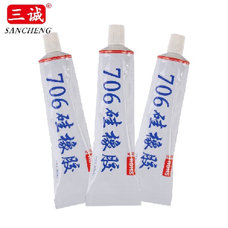 706矽橡膠半透（tòu）明（míng）防水（shuǐ）膠矽膠套管堵頭膠 電子元件膠快幹粘接密封膠
