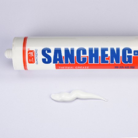 白色導熱矽脂批發 300ML導熱膏密封（fēng）膠矽脂 低係數LED燈散熱膏現貨
